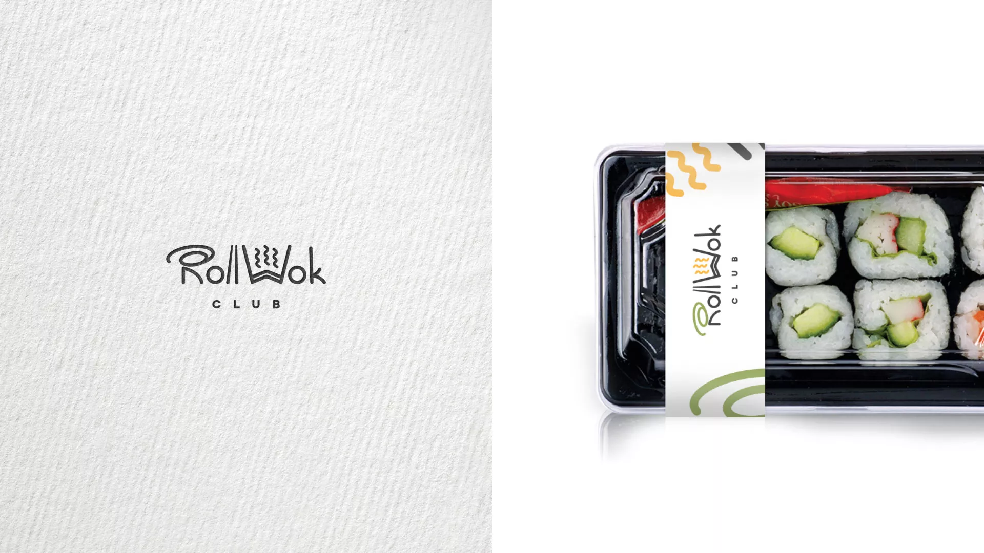 Разработка наклеек для суши-бара «Roll Wok Club» в Жукове